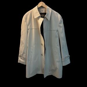 Vintage USA London Fog Maincoat Men’s 42R Full Zip Out Liner Trench Coat Ivory
